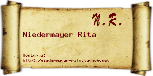 Niedermayer Rita névjegykártya