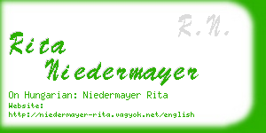 rita niedermayer business card